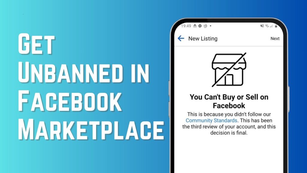 How to get unbanned form Facebook marketplace?